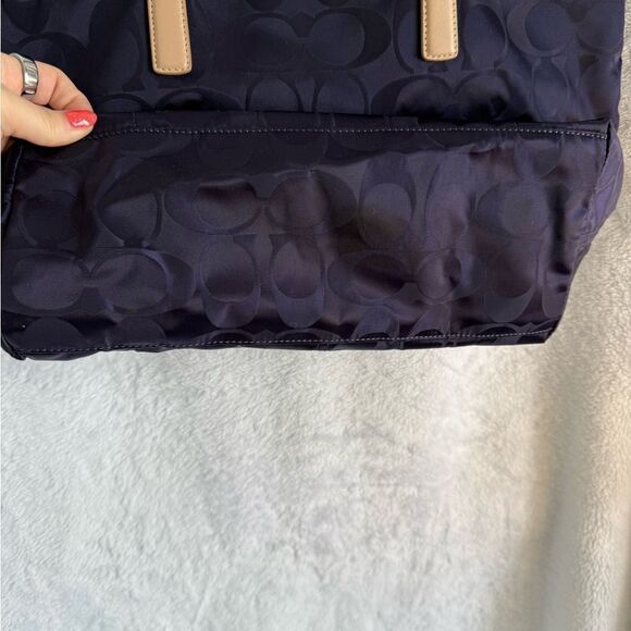 Coach Navy Legacy Weekend Nylon Tote - Picture 5 of 9